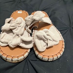 Beige sandals size 7.5